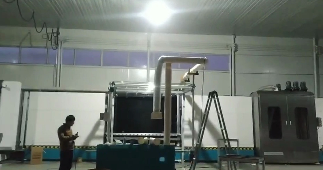 Doppia linea di produzione di vetro verticale automatica macchinario per vetro d'isolamento 5+18A+5